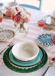 Lisbon Green Brushstroke Dinner Plate
