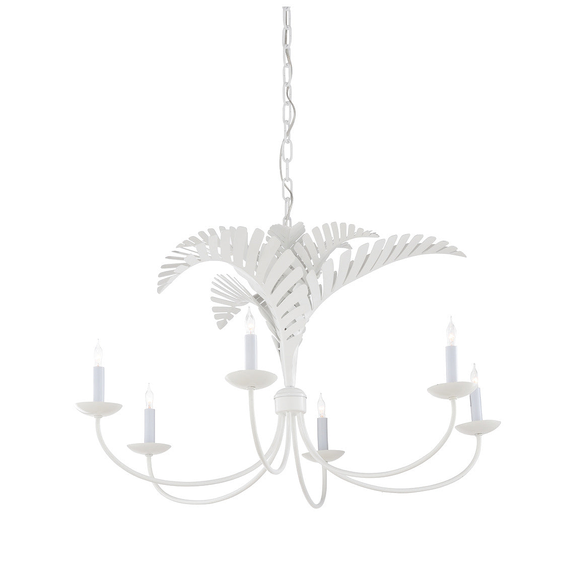 Royal Palm Chandelier - White
