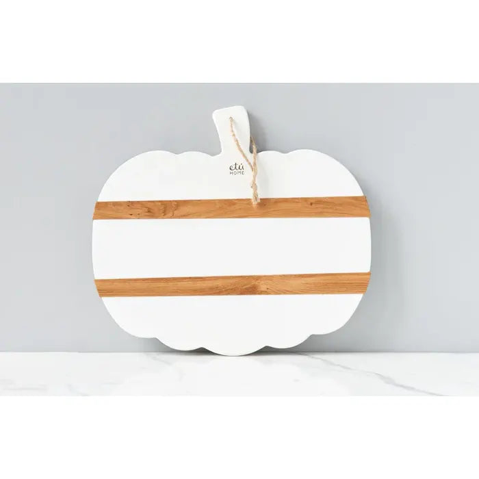 White Mod Pumpkin Charcuterie Board, Large