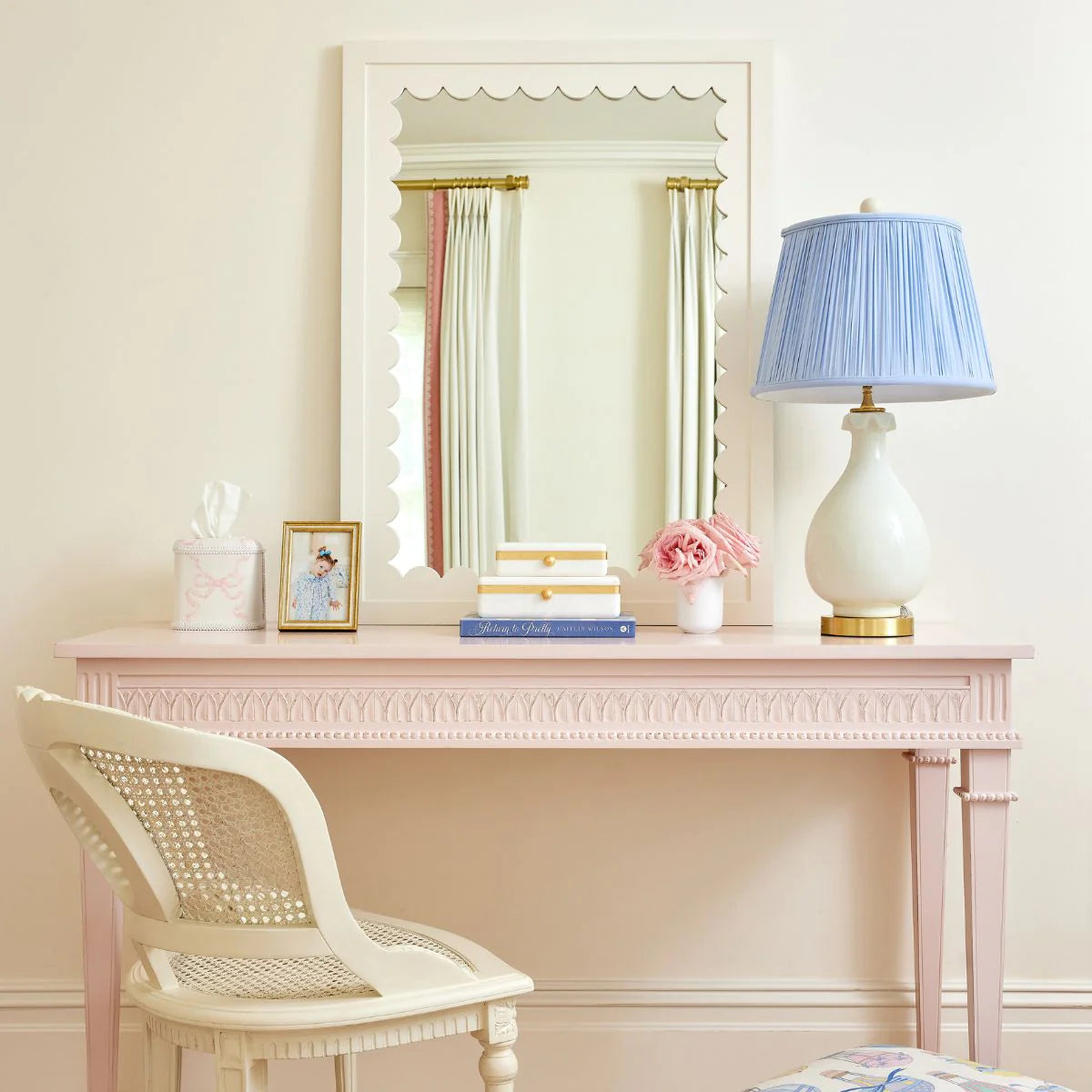 Gigi Wall Mirror in White by Caitlin Wilson for Cooper Classics