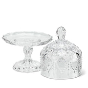 Small Covered Pedestal Plate with Hearts
