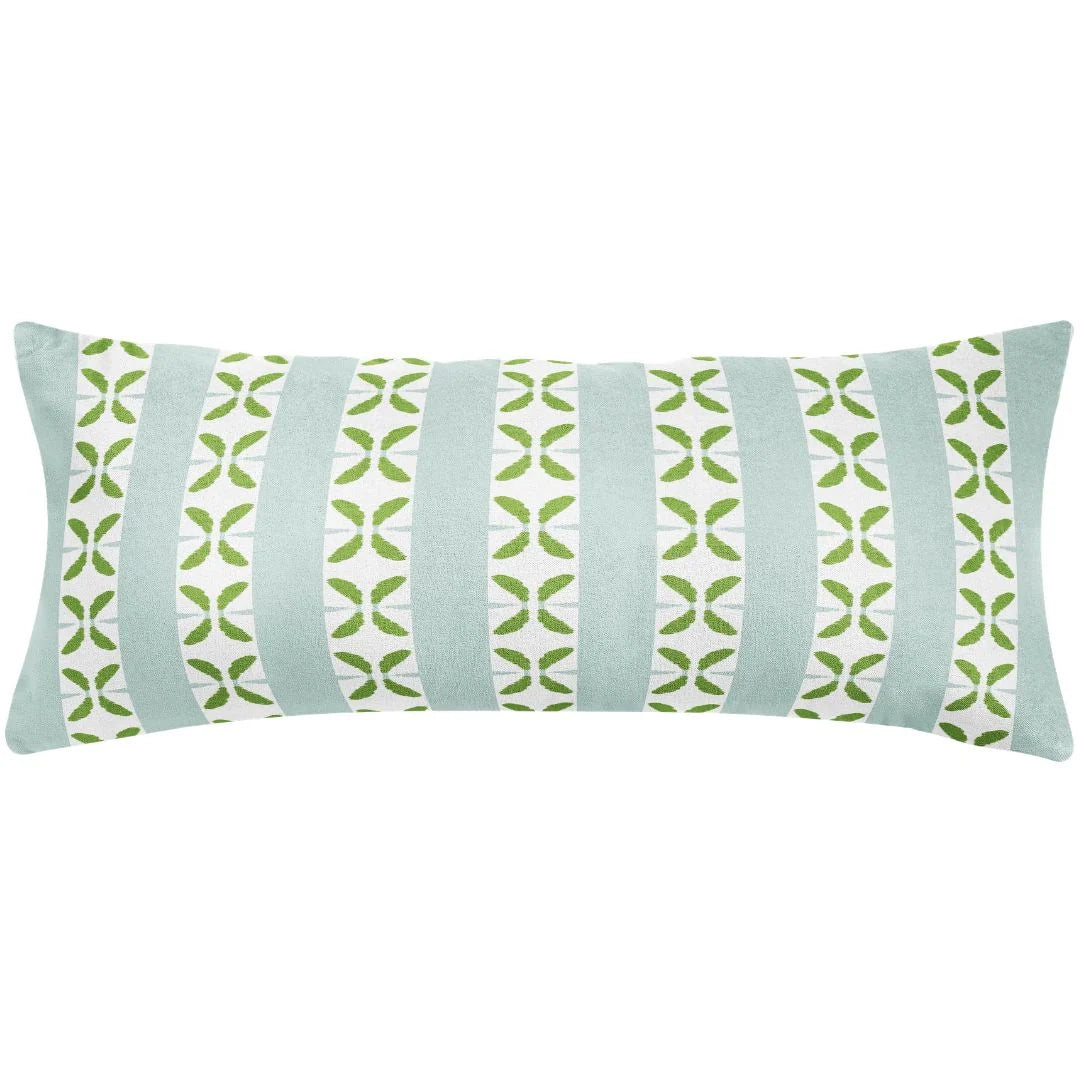 Petal Stripe Light Blue Decorative Pillow