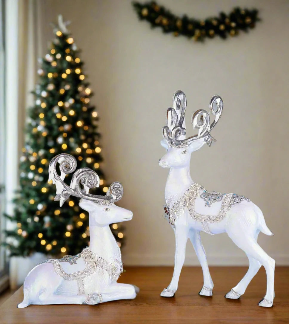 Crystal Christmas Deer, Set of 2