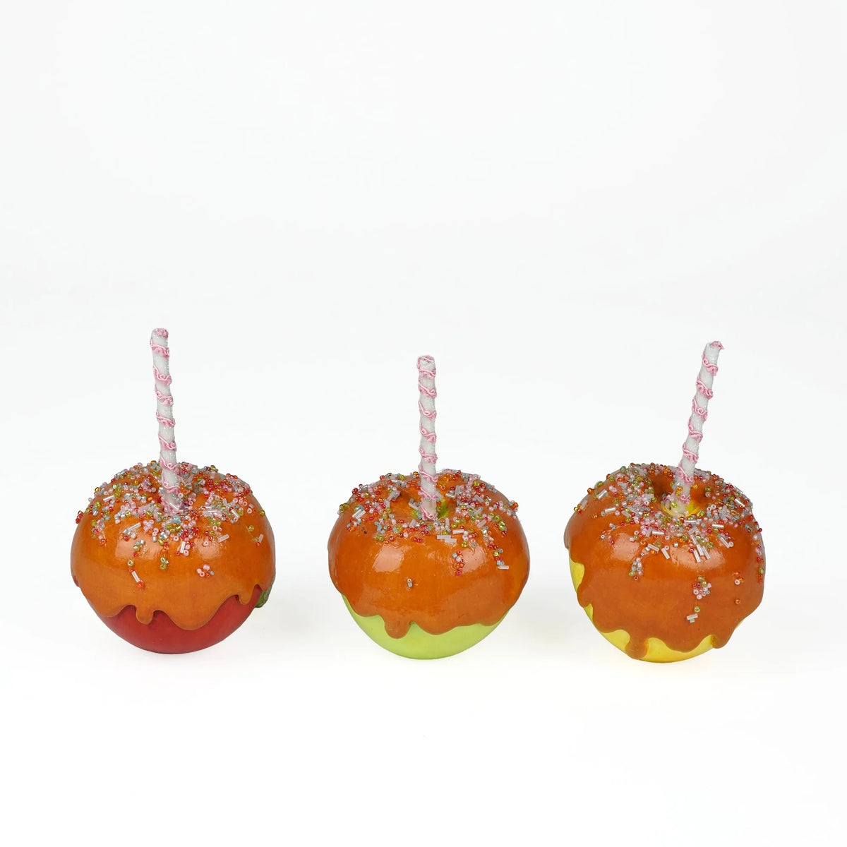Gasp, Sniffles and Giggles Candy and Carmel Apples, Set of 3