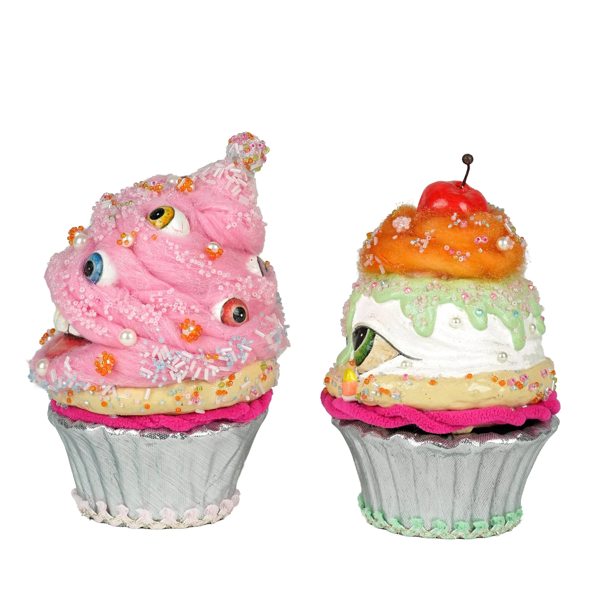 Sticky Sweet Crazy Eyes Cupcakes, Set of 2 Asst