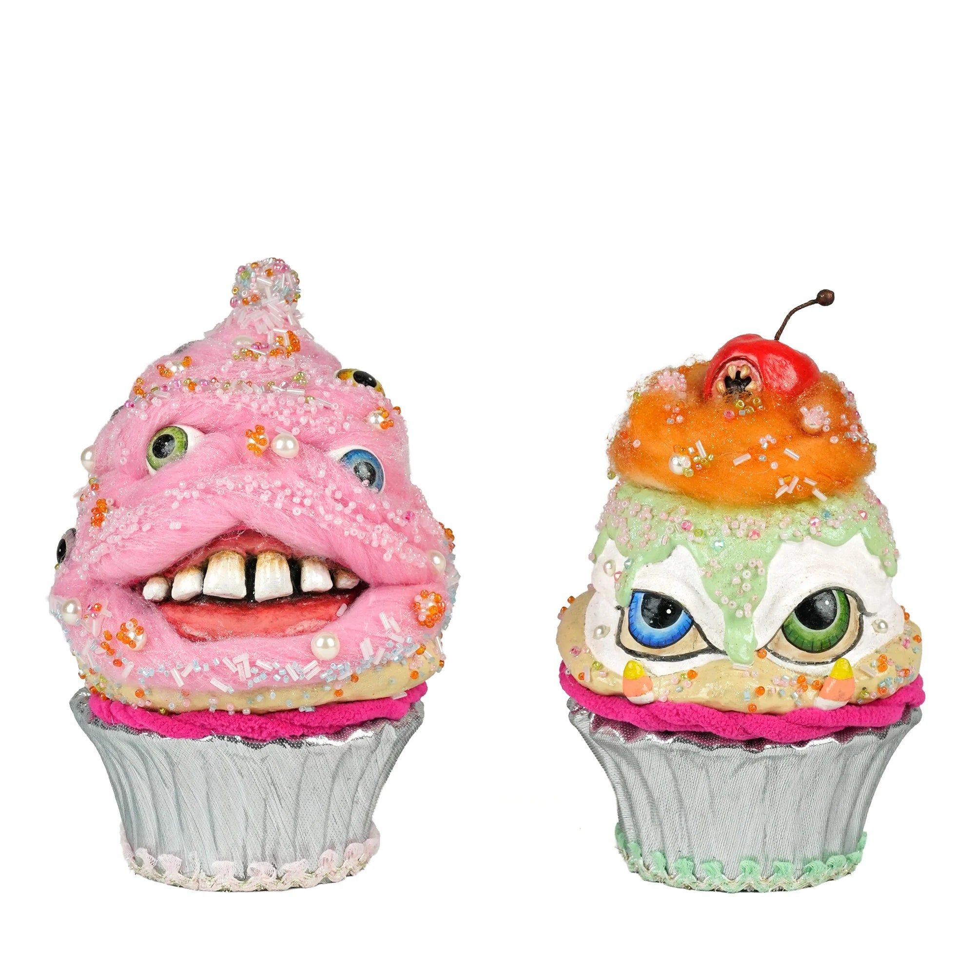 Sticky Sweet Crazy Eyes Cupcakes, Set of 2 Asst