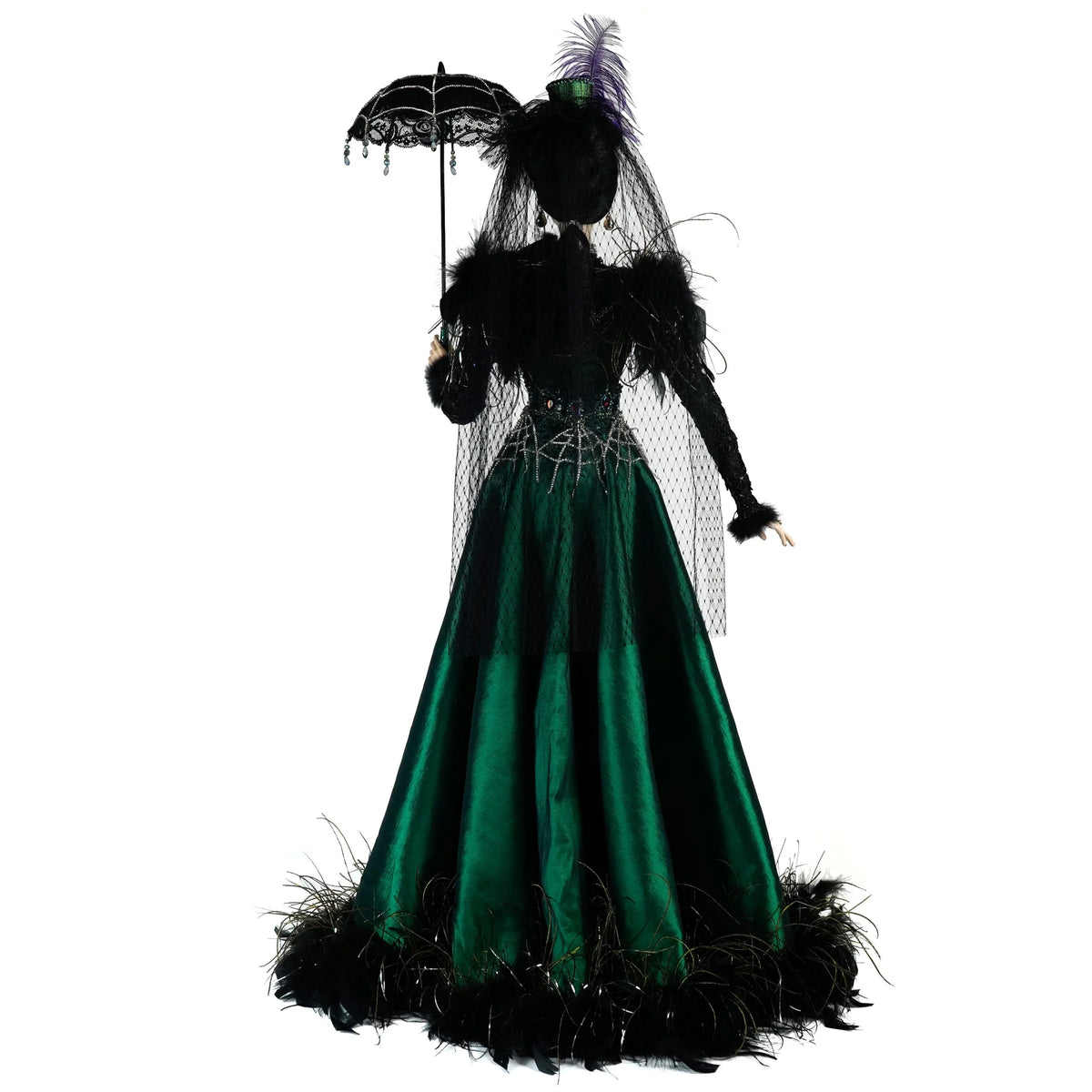 Halloween Dame with Parasol, New!