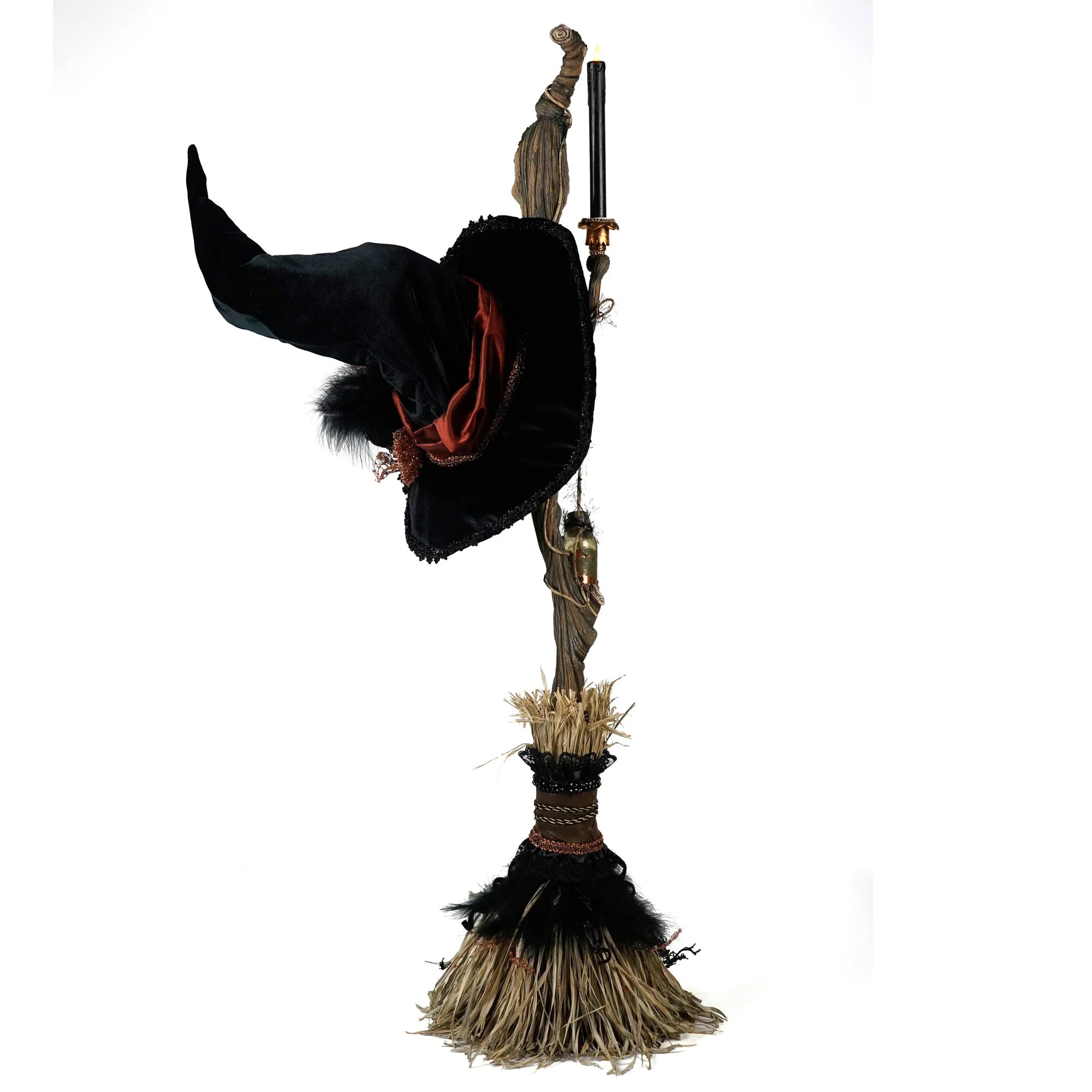Bramble Broom with Witch Hat