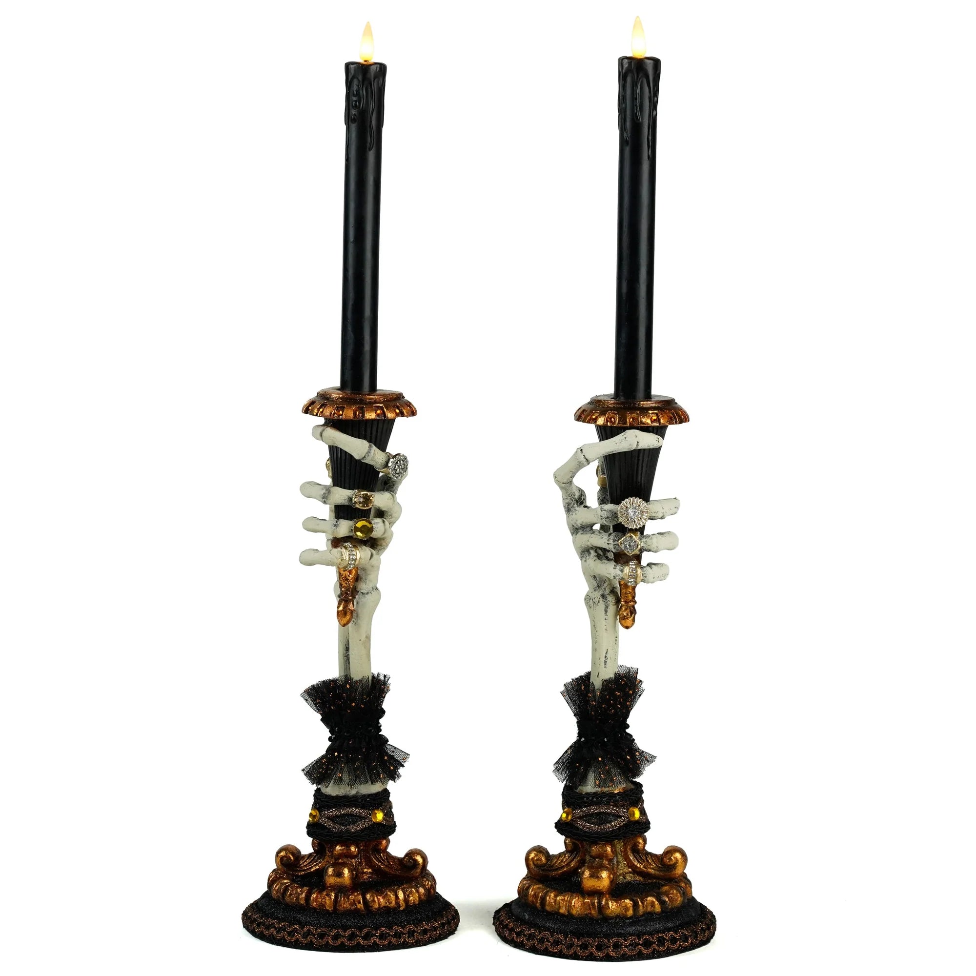 Skeleton Hand Candle Holders, Set of 2