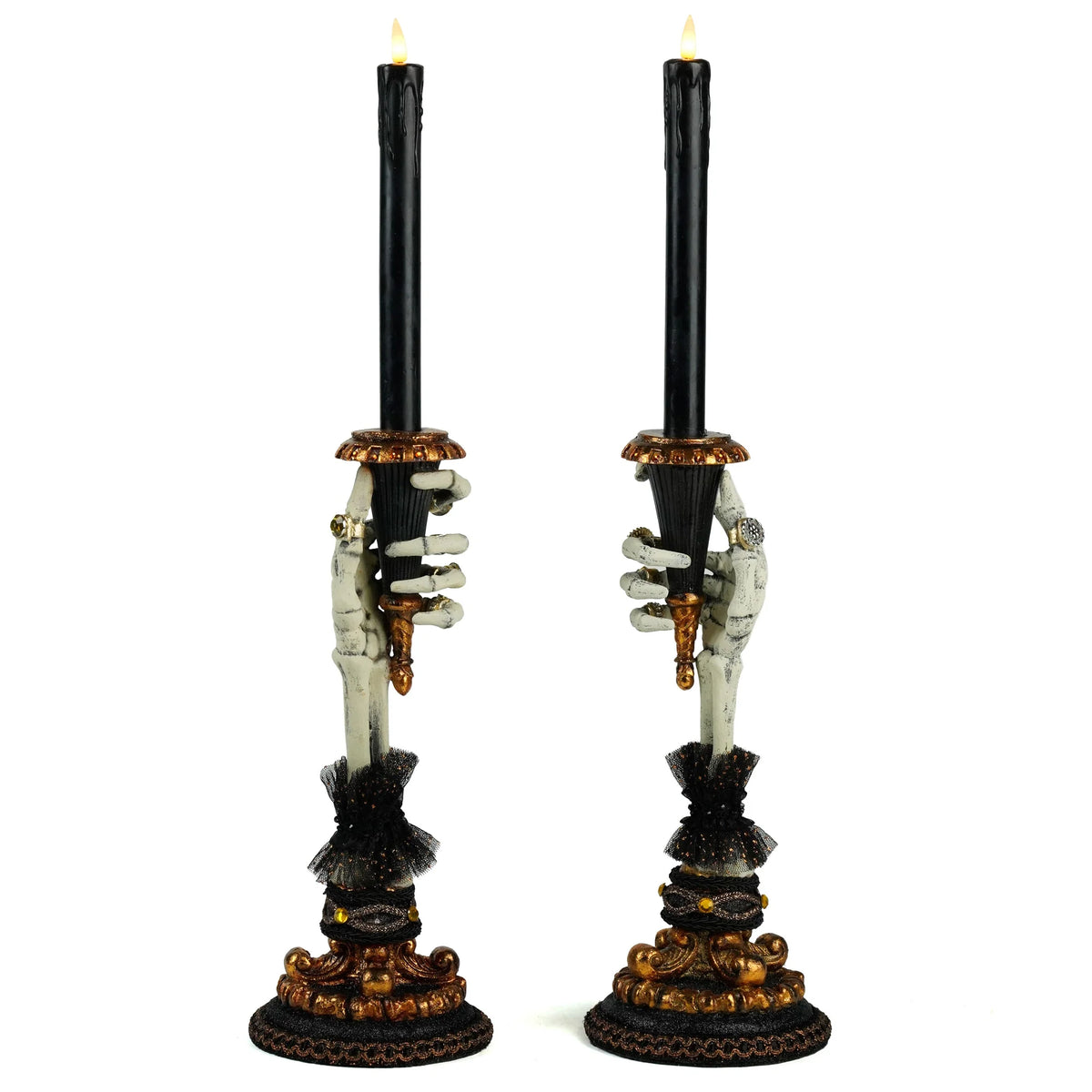 Skeleton Hand Candle Holders, Set of 2