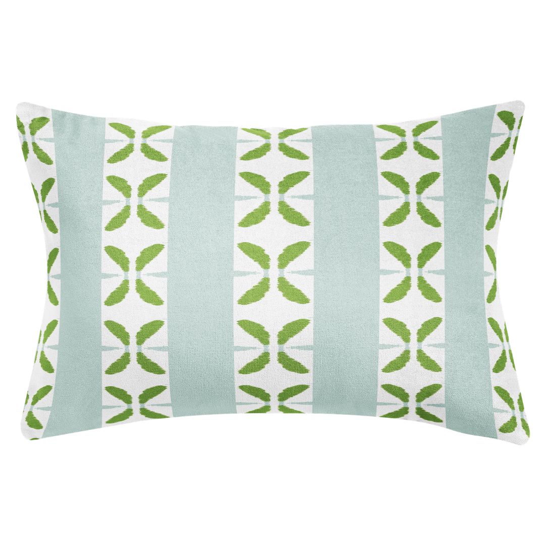 Petal Stripe Light Blue Decorative Pillow