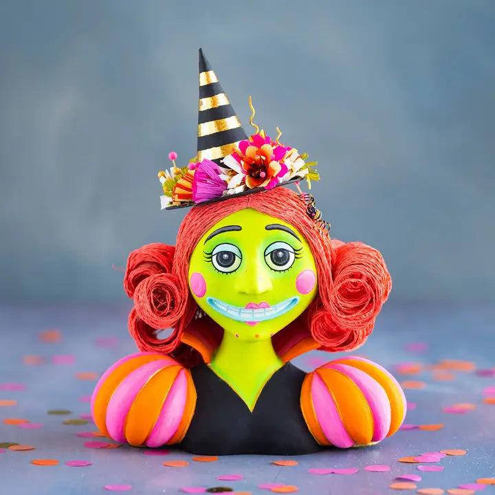 Glitterville Itchy Witchy Bust, Resin, 12"