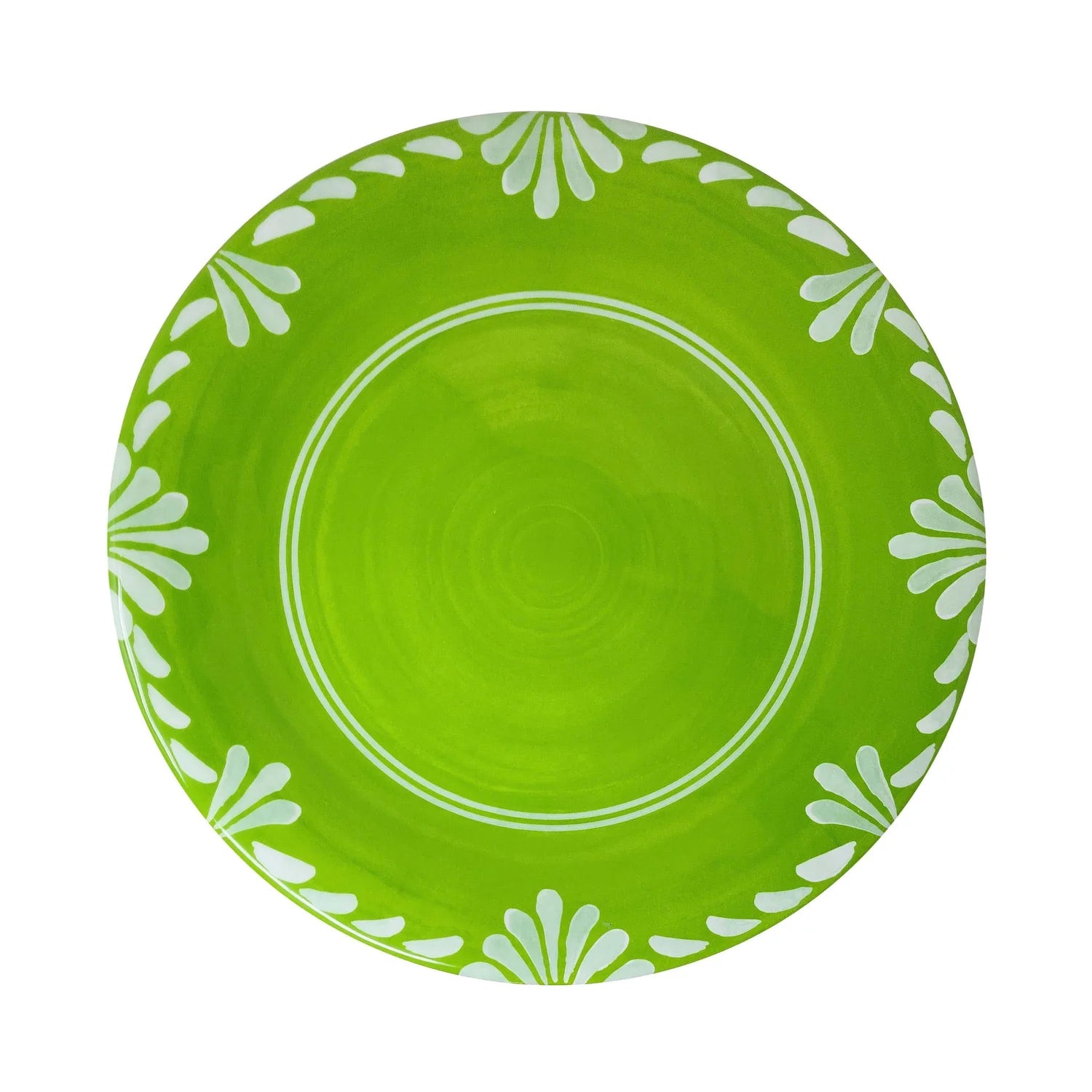 Paloma Green Melamine Dinner Plate, Set of 4