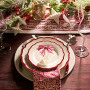 Stella Scalloped Crimson Dinner Plate
