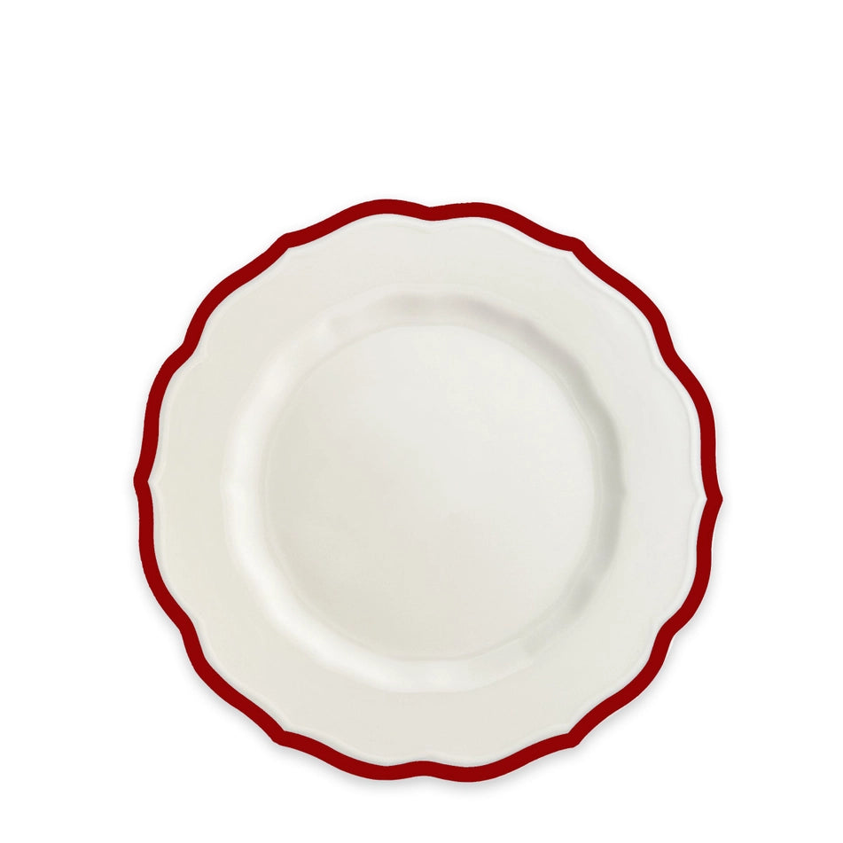 Stella Scalloped Crimson Salad Plate