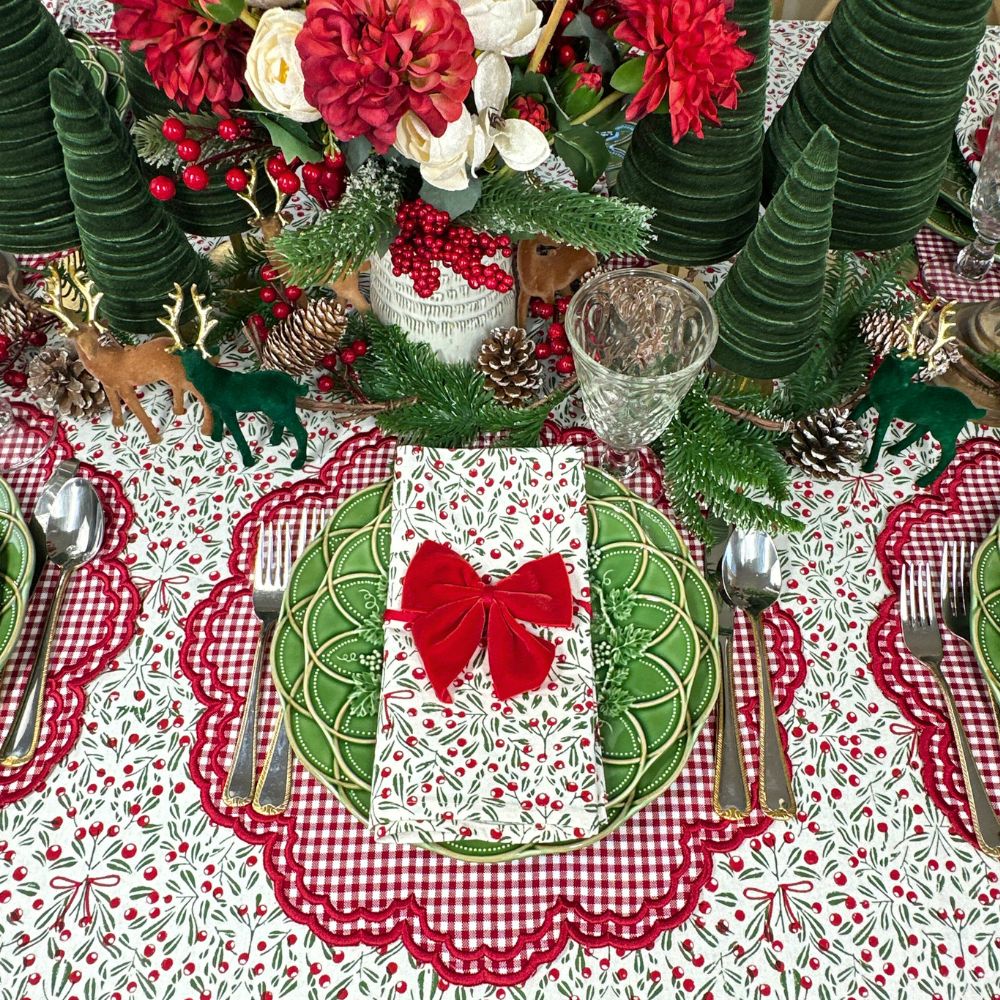 Bettina Placemat - Red Gingham, Set of 4