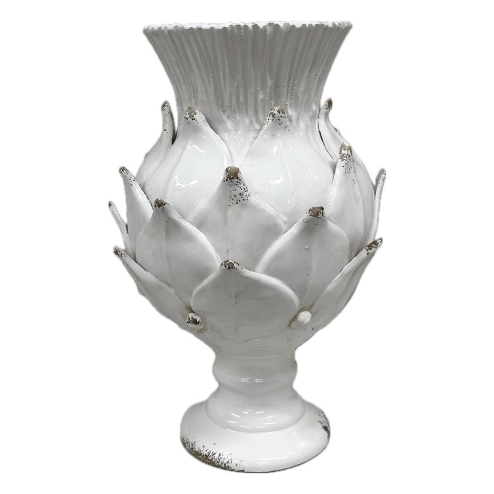 Scavo Harvest Urn, Antique White