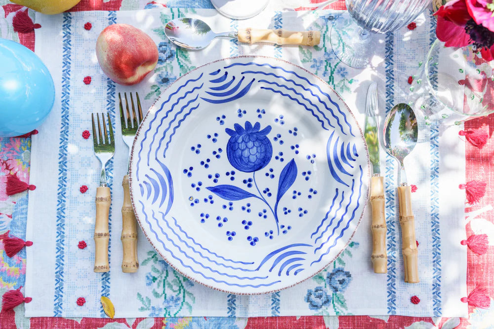 Blue Pomegranate Casa Nuno Dinner Plate, Set of 2