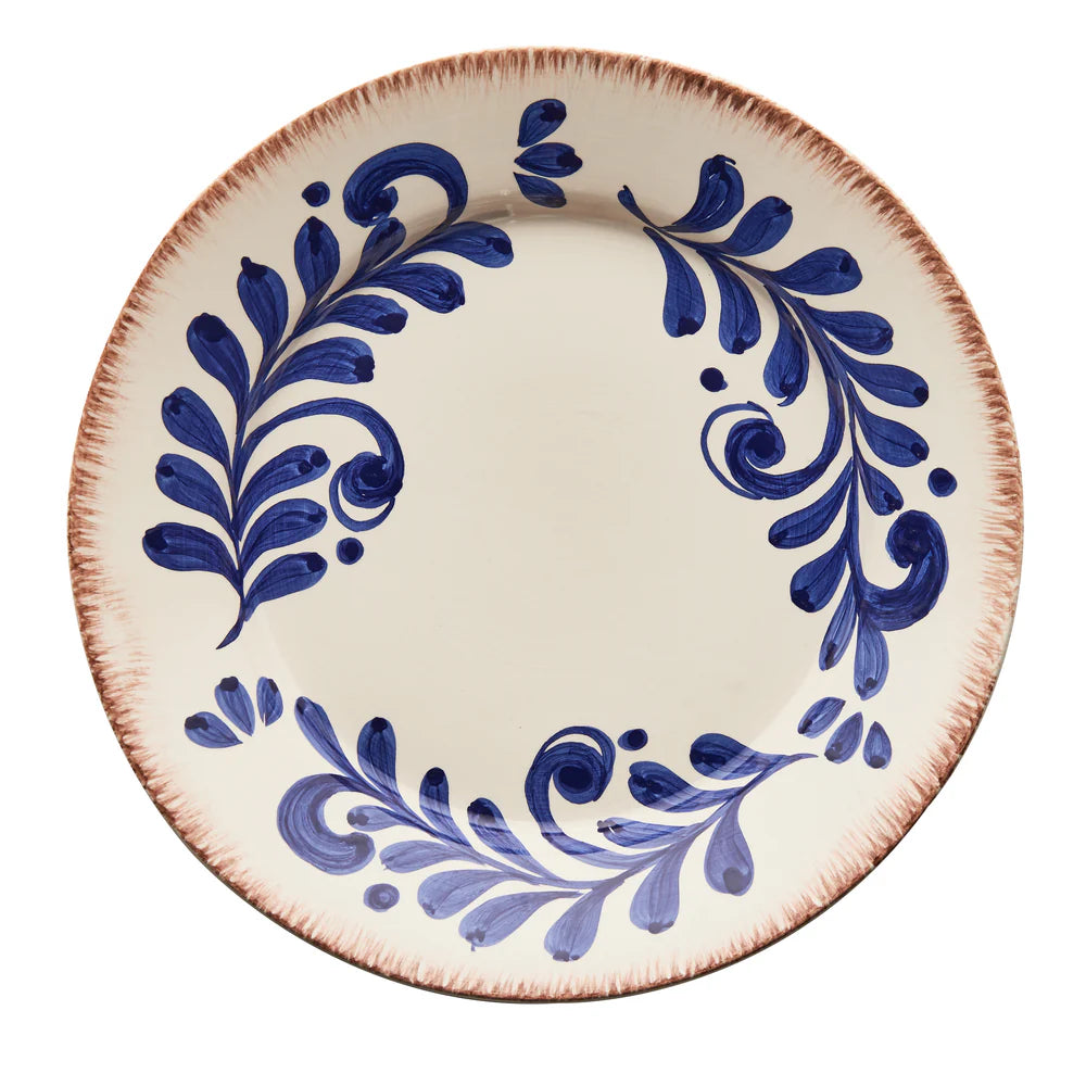 Blue Scroll Casa Nuno Dinner Plate, Set of 2