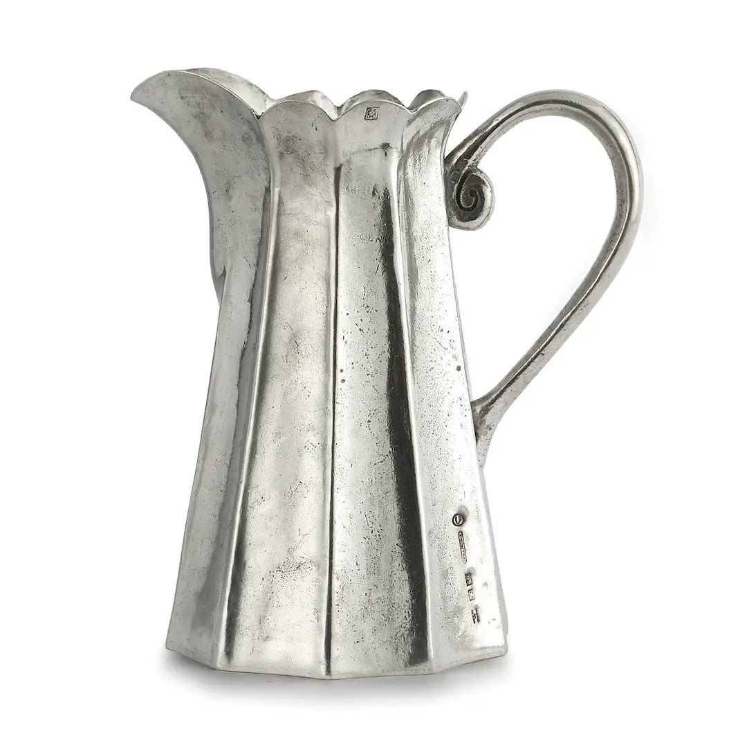 Vintage Tall Scalloped Pitcher