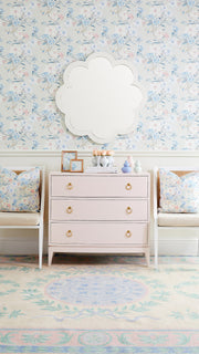 Lotus Poppy Mirror in Coconut by Caitlin Wilson for Cooper Classics