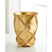 Leila Gold Leaf Traditional Vase