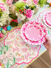 Herend Bunny Scalloped Round Paper Placemats, Set of 24