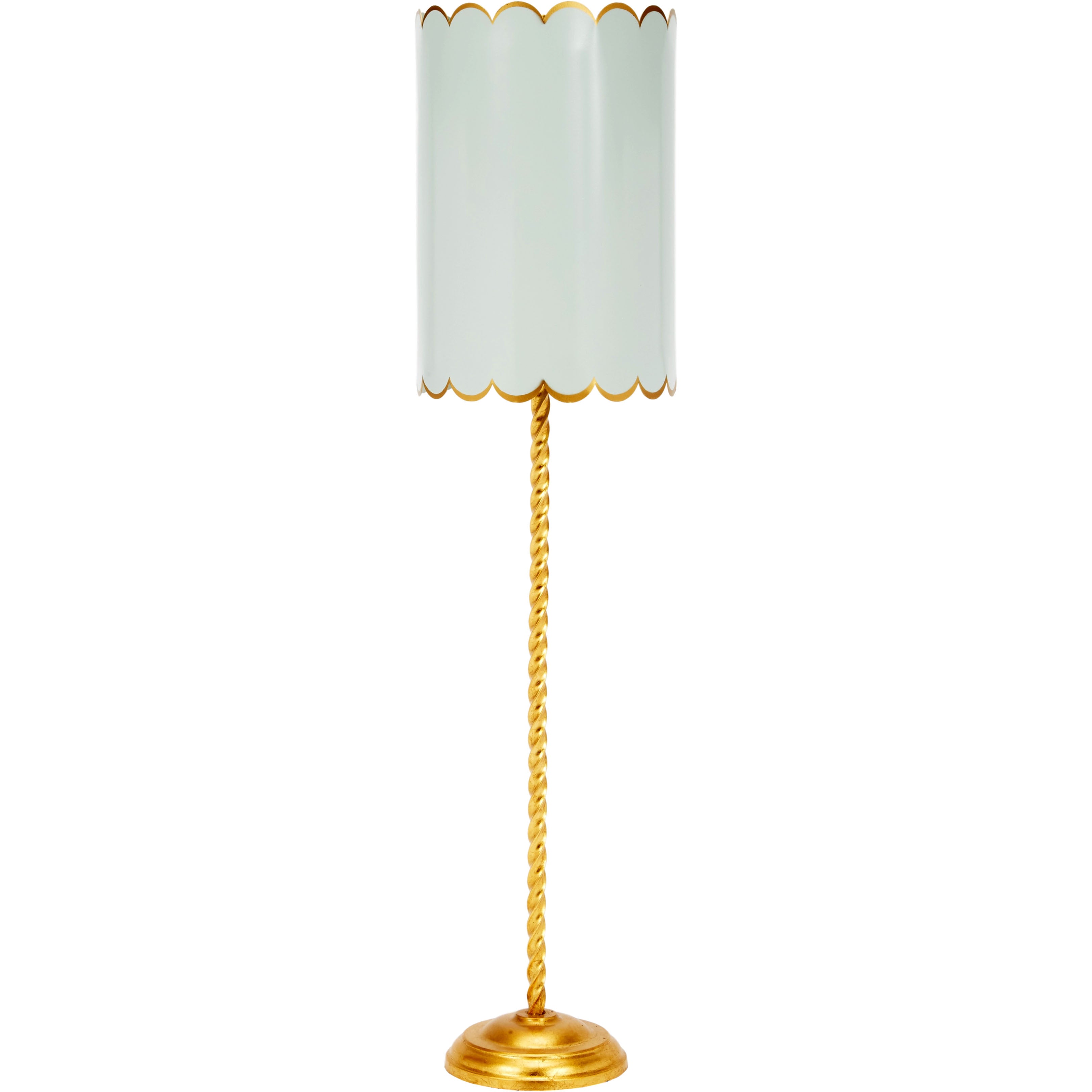 Twist Buffet Lamp with Scalloped Shade