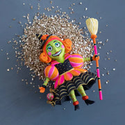 Glitterville Baby Itchy Witchy Orn, Resin