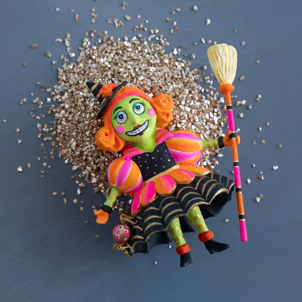 Glitterville Baby Itchy Witchy Orn, Resin