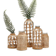 Hand Woven Lattice Vase, Set of 5 Asst