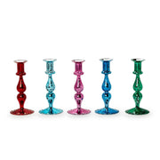 Mercury Glass Candlesticks, Set of 5 Asst