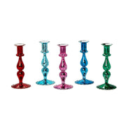 Mercury Glass Candlesticks, Set of 5 Asst