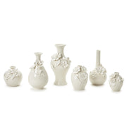 3-D Sculpted Flower Mini Vases, Set of 6