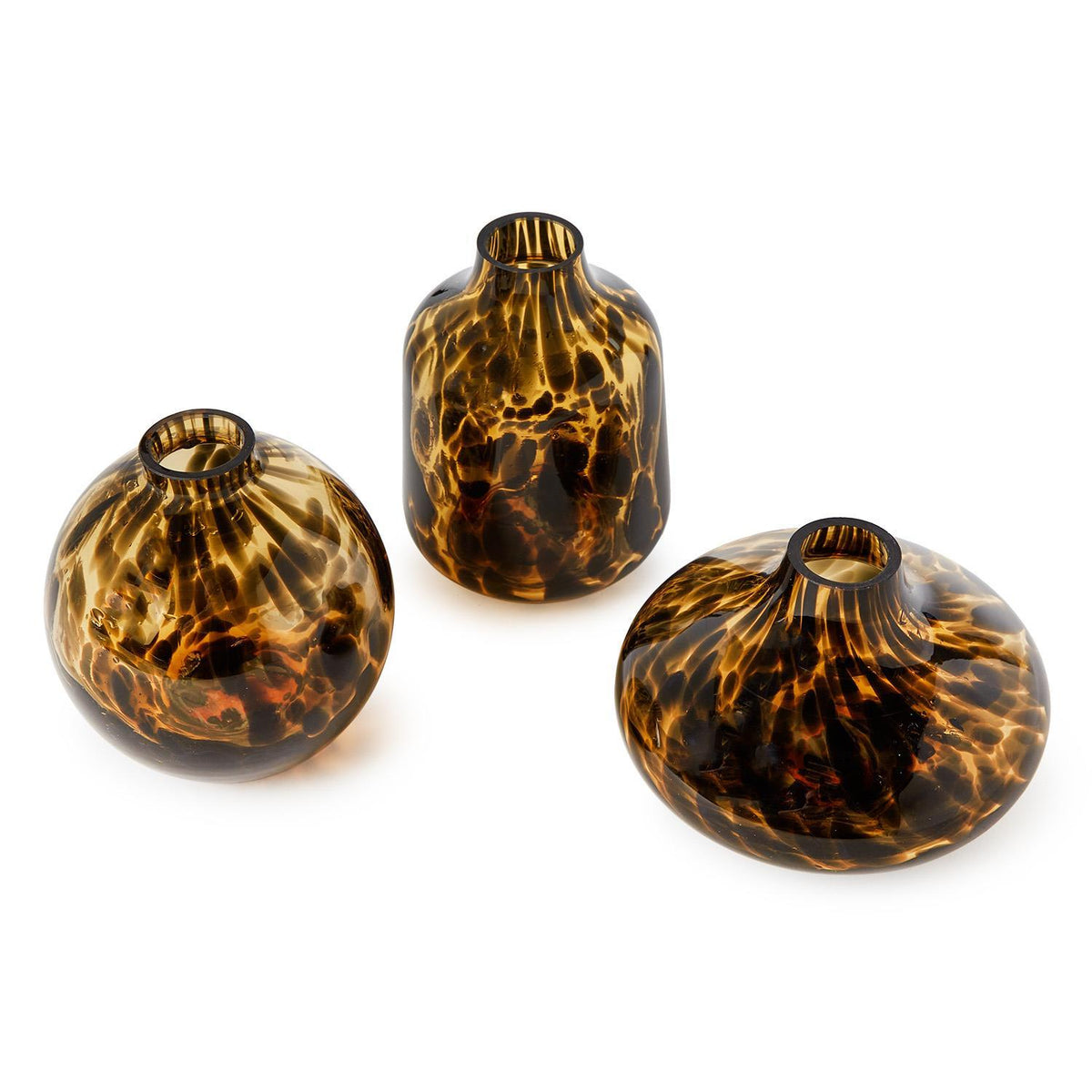 Tortoise Print Vases, Set of 3 Asst