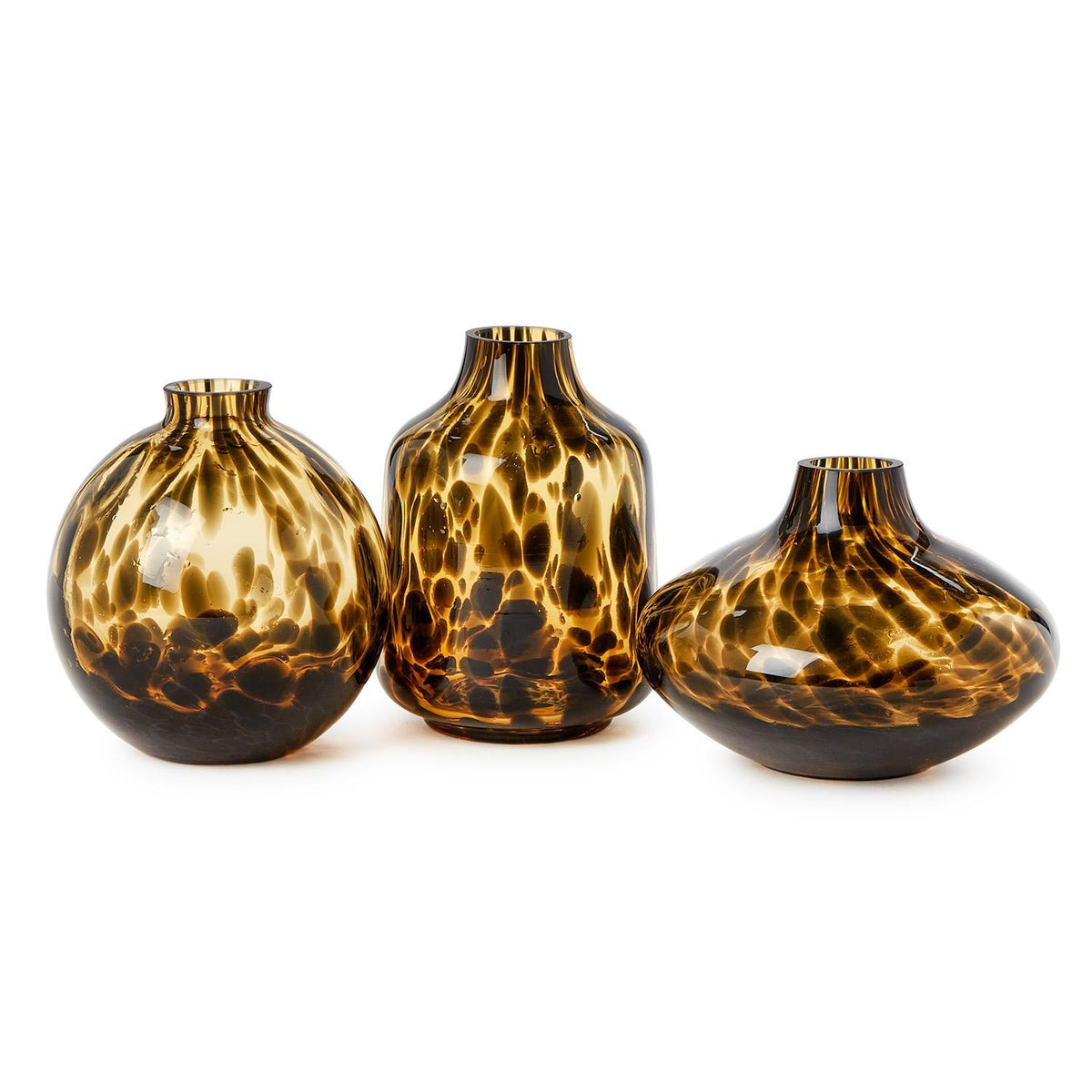 Tortoise Print Vases, Set of 3 Asst