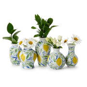 Porcelain Lemon Grove Mini Vases, Set of 5 Asst