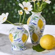 Porcelain Lemon Grove Mini Vases, Set of 5 Asst