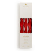 12" Twist Taper Red Candles, Set of 3