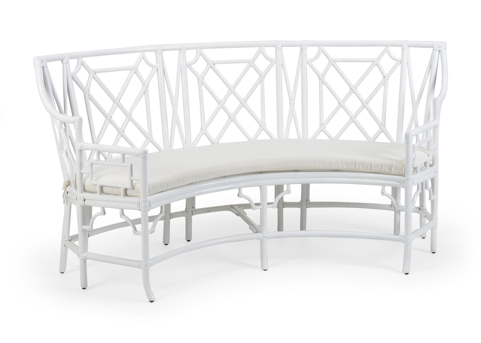 White Wild Palm Settee