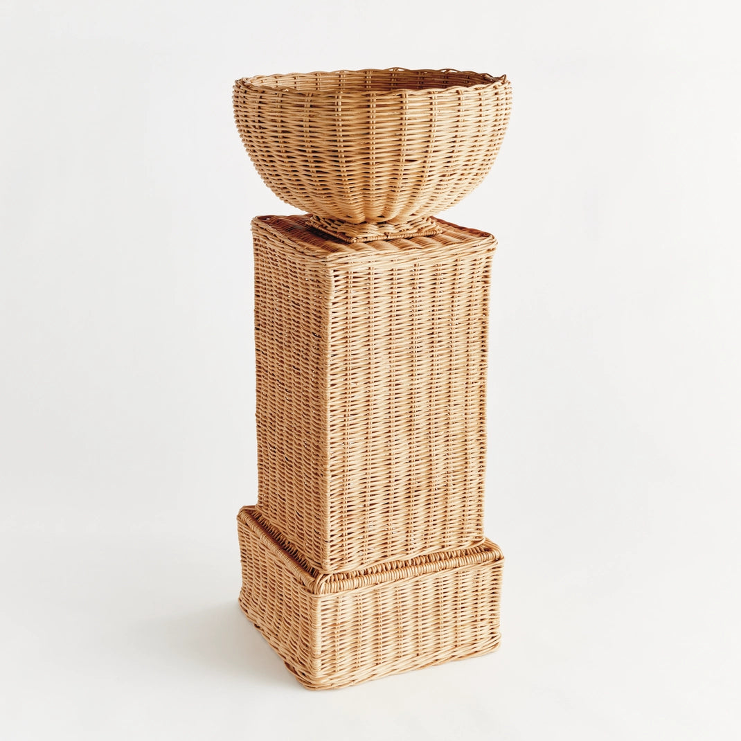 Charleston Rattan Pedestal, Short