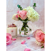 Vietri Hibiscus Glass Clear Bud Vase