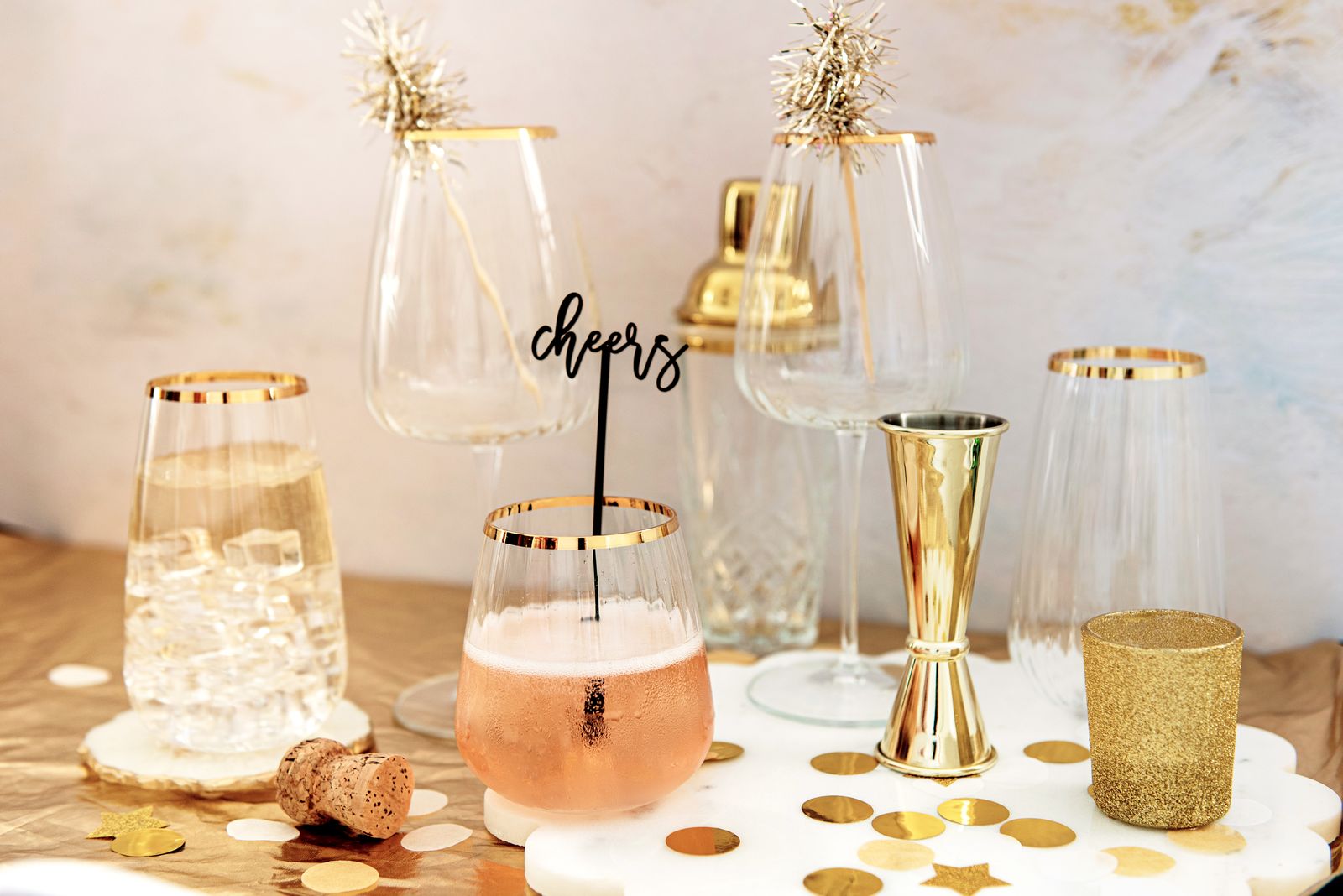 Francesca Gold Drinkware