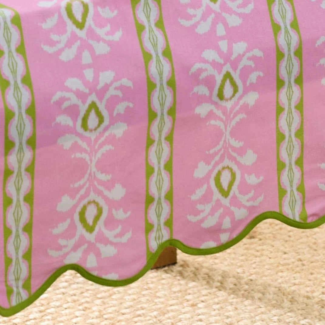 Rosemary Stripe Pink Square Game Tablecloth