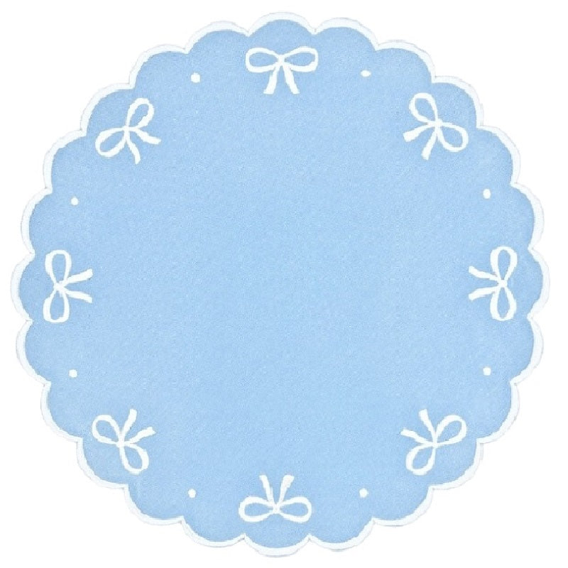 Juliet Bows Placemat - Blue, Set  of 4