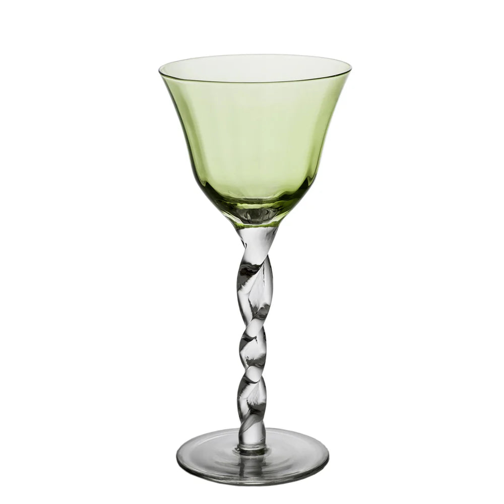 Green Adriana Wine Glass, Set of 4