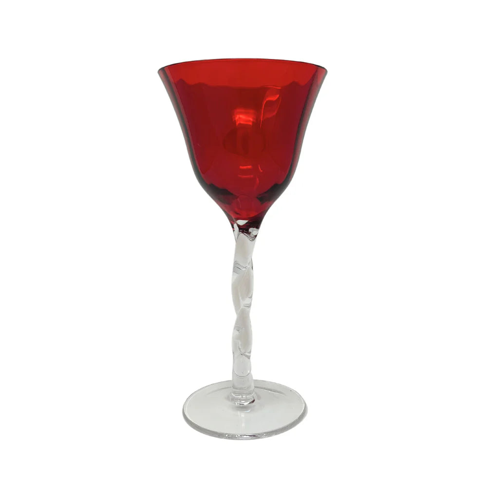 Red Adriana Wine Glass, Set of 4