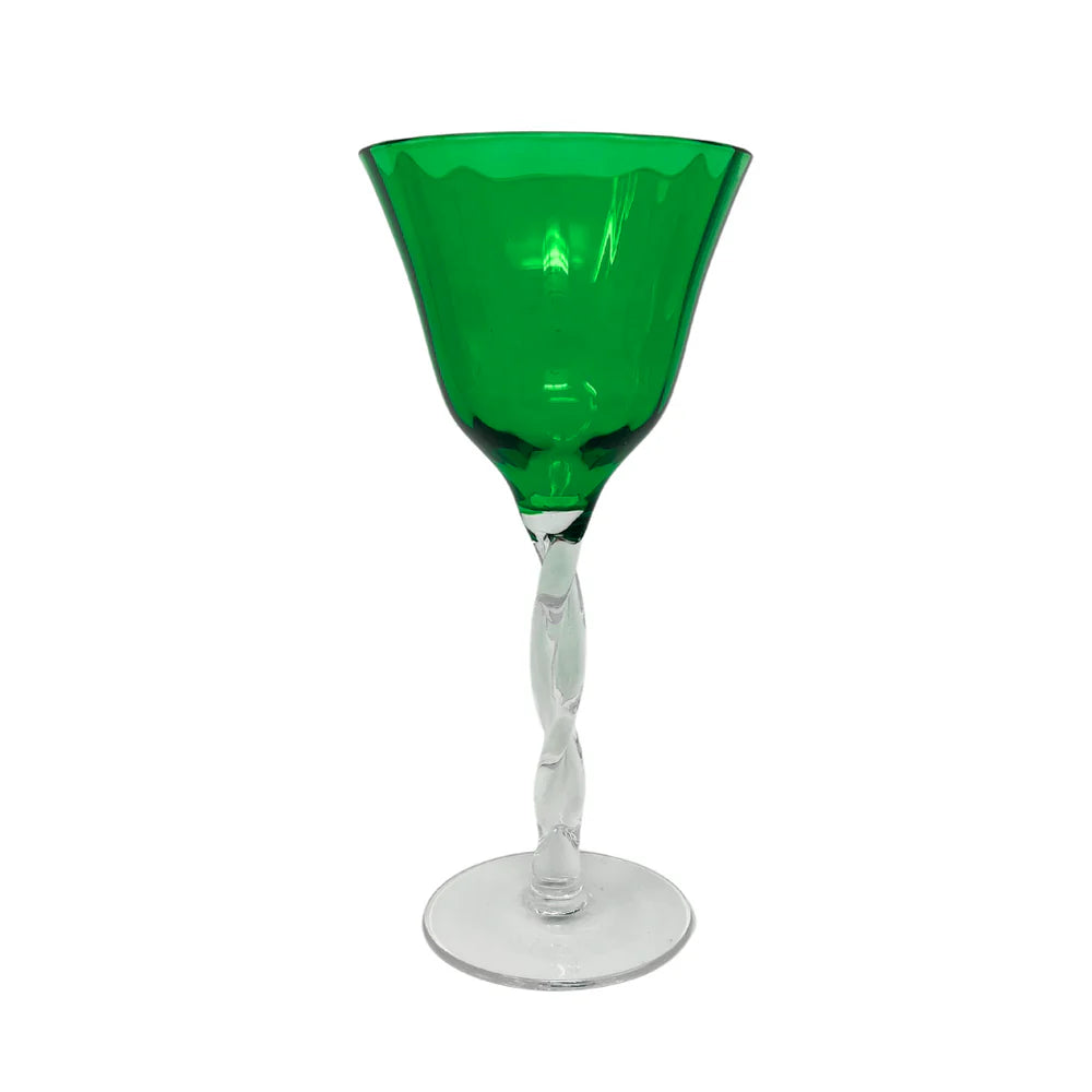 Emerald Green Adriana Wine Glass, Set of 4