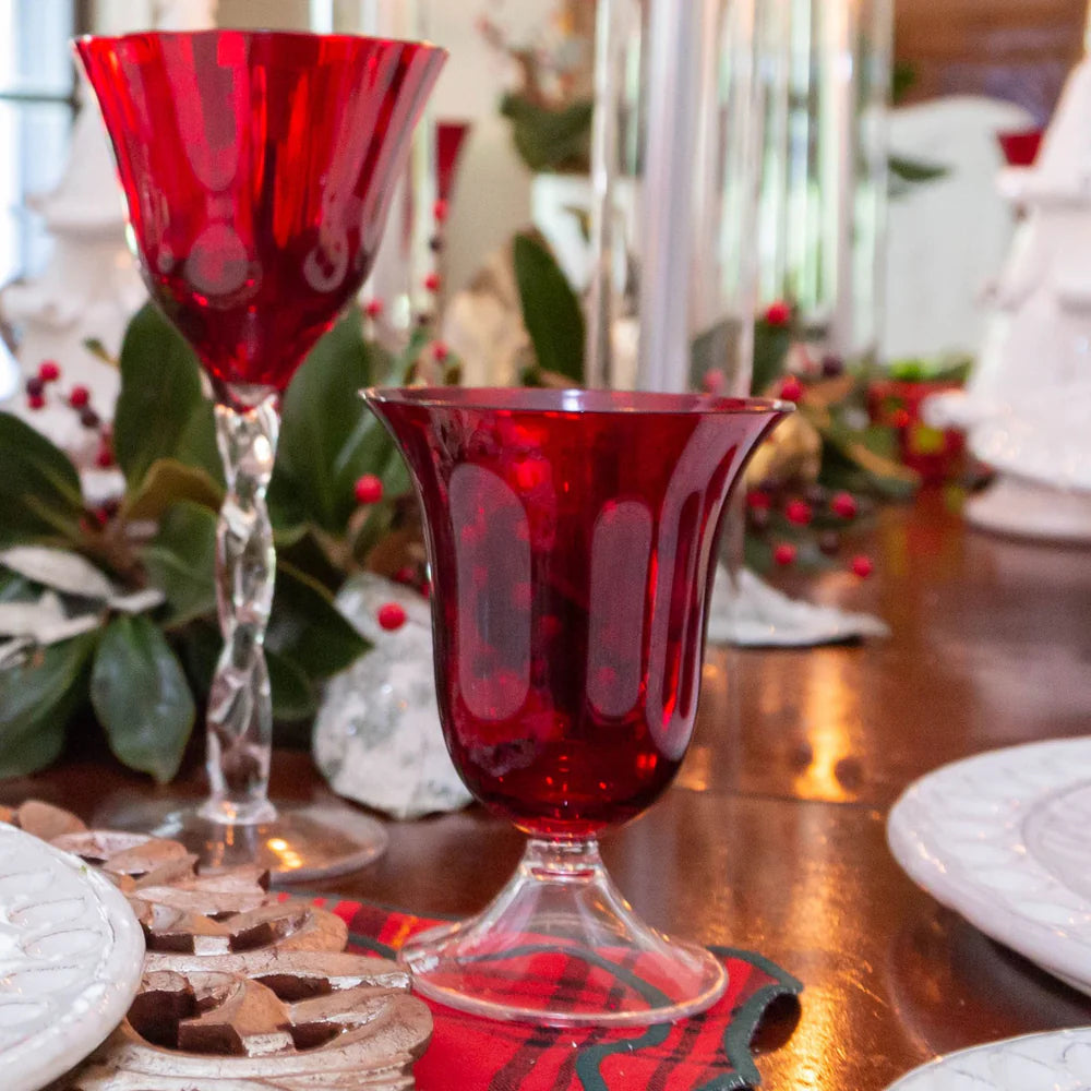 Red Adriana Water Glass, Set of 4