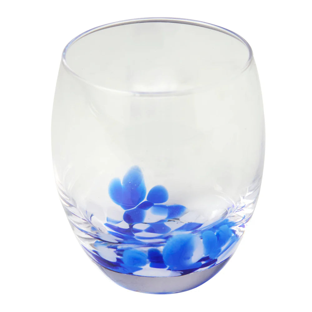 Blue Fiesta Stemless Wine, Set of 4